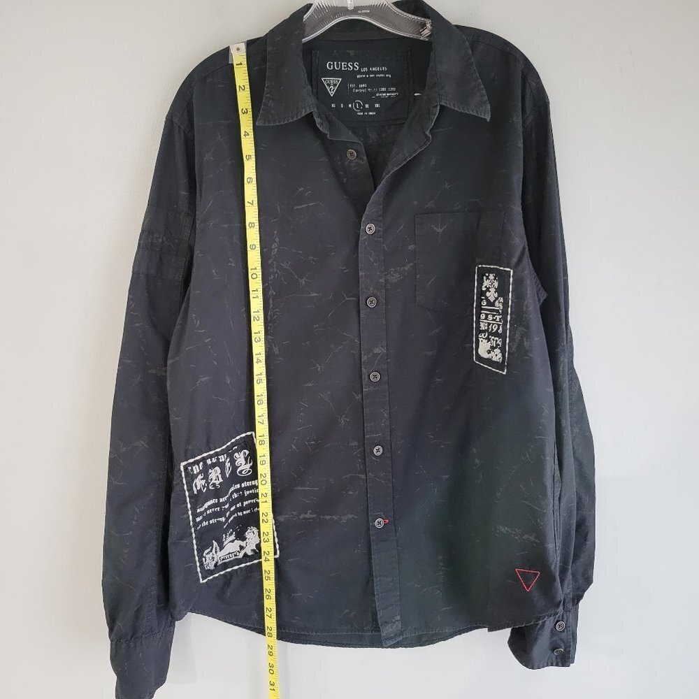 Guess Long Sleeve Button Down Men's Shirt Size L - Picture 8 of 10